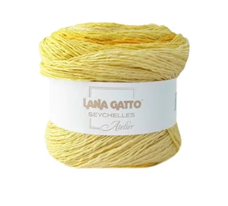 Gomitolo di filato Seychelles Lana Gatto, leggero e sfumato, ideale per creazioni estive a maglia e uncinetto – Filati d’Autore